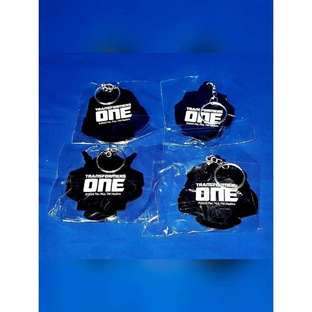 Transformers One Exclusive 4 Keychain Set Megatron Optimus Prime Elita Bumblebee